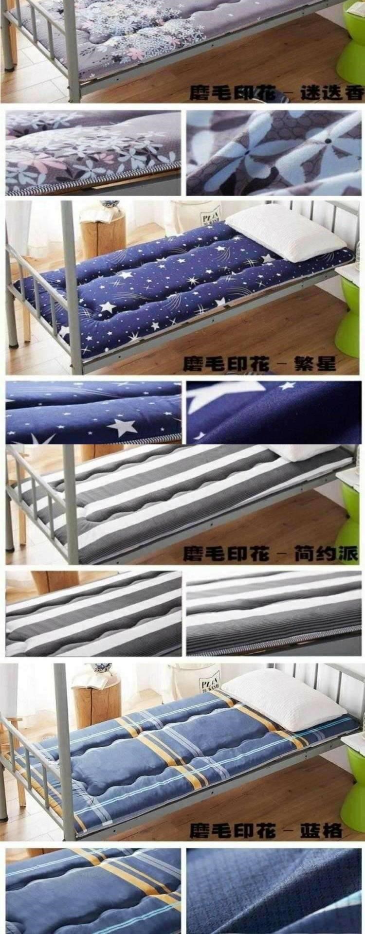 Nệm đơn dày hơn 1,2 mét, học sinh bắt đầu đi học, nệm mút xốp chống ẩm trẻ em kép mềm và cứng có thể gấp lại 0,9 mét - Nệm