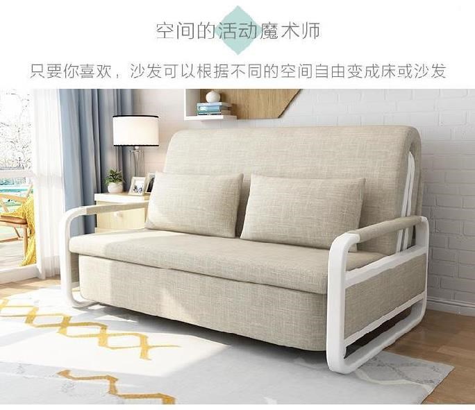 Sofa giường gấp đơn vải đơn giản phòng khách đa năng sử dụng kép không chiếm diện tích sàn có kho chứa đồ - Ghế sô pha