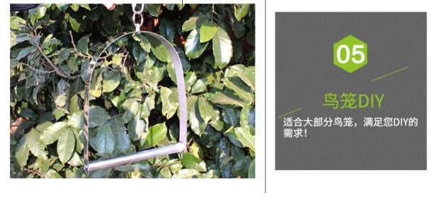 Xuanfeng Tiger Peony Parrot Đồ chơi bằng thép không gỉ Swing Ring Đứng Chim Lồng Phụ kiện Nguồn cung cấp Vẹt Đồ chơi cho chim - Chim & Chăm sóc chim Supplies