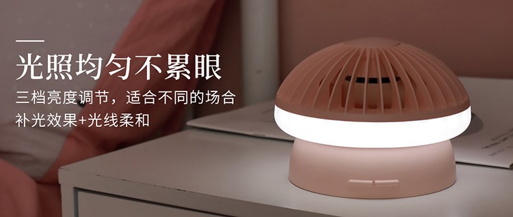 Đèn bàn cao cấp có thể sạc lại quạt điện nhỏ câm mini sinh viên nữ ký túc xá giường phòng ngủ kết hợp - Quạt điện