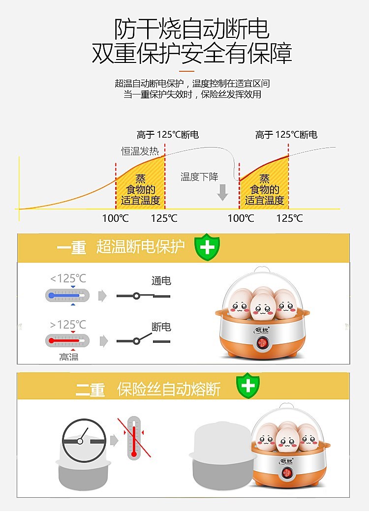 Nồi hấp trứng, tủ hấp, tự động ngắt điện, máy luộc trứng luộc nhỏ, máy ăn sáng, nhà đa năng mini cho 1 người - Nồi trứng