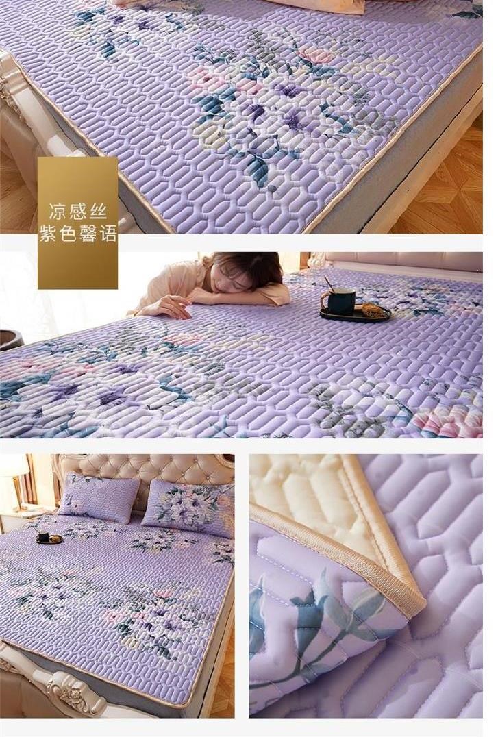 Gối phòng ngủ ba mảnh 90 cm Phòng ngủ kiểu Mỹ đặc màu cao su chiếu trải giường 1,8m điều hòa không khí nệm mềm - Thảm mùa hè