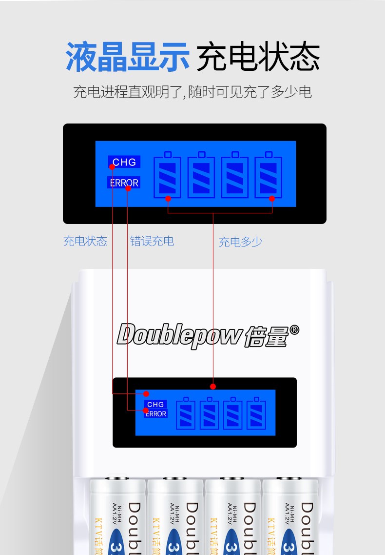 Bộ micro có thể sạc pin sạc với 7 cục sạc, 57 mAh, 3000 số phổ thông, 5 dung lượng lớn - Micrô