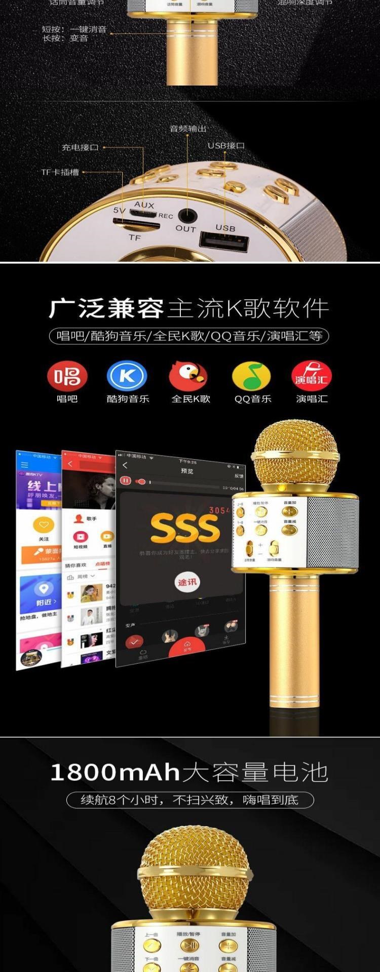 Hát thiếu nhi, ca sĩ, đồ chơi không dây, Jane karaoke, dẫn chương trình, đồ chơi tăng âm, micro cho trẻ em - Micrô