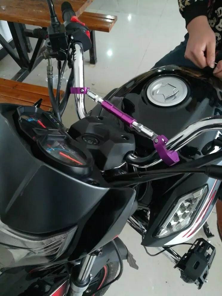 Vòi xe máy thanh cân bằng tay cầm xuyên quốc gia được gia cố thanh kéo được gia cố thanh được sửa đổi phụ kiện trang trí có thể điều chỉnh thanh tay cầm - Smart Scooter