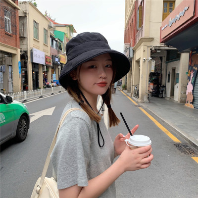 丁走走基础款大檐渔夫帽子女韩版夏季防晒显脸