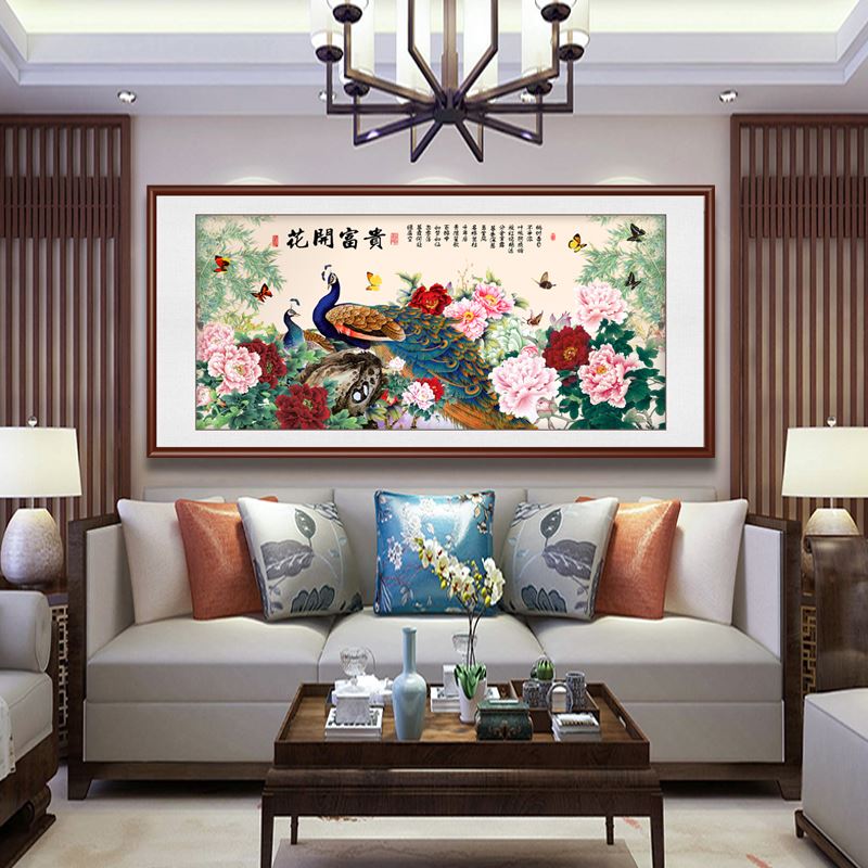 中堂农村堂屋大气客厅挂画大厅家堂画装饰背景墙国画