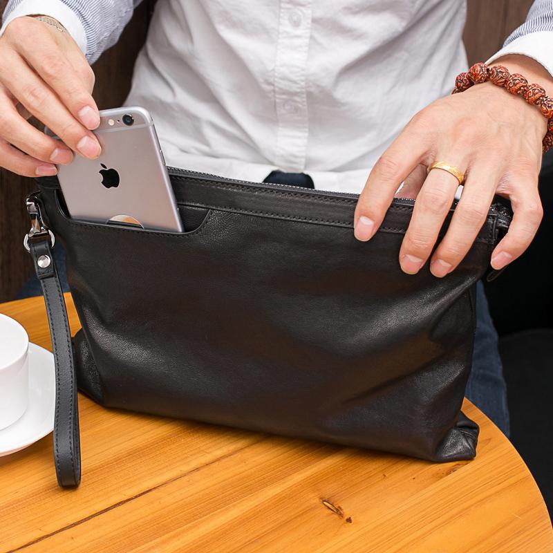 de haute qualité de compteur en cuir véritable des hommes de sac à main en 2019 nouvelle marée de mode sac homme sac pochette en cuir souple en peau de mouton de grande capacité à la main de haute qualité de compteur en cuir véritable des hommes de sac à main en 2019 nouvelle marée de mode sac homme sac pochette en cuir souple en peau de mouton de grande capacité à la main