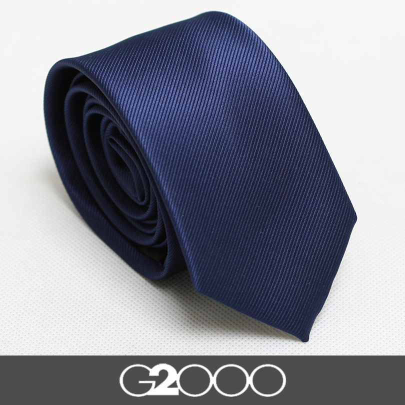 男士領帶 男商務正裝真絲韓版窄款6cm深藍色結婚領帶女