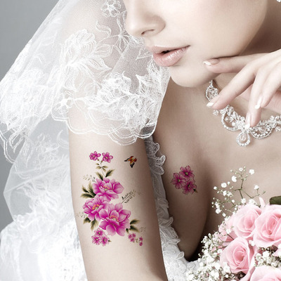 欧美时尚纹身贴 防水女大号花臂仿真文身贴性感手臂小腹遮疤痕贴-淘宝网