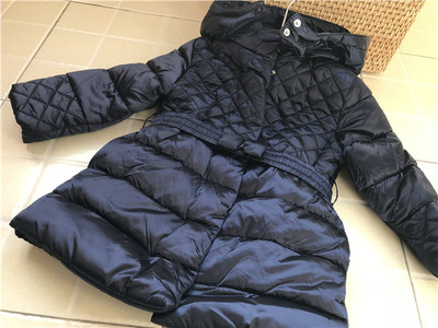 出口欧洲 超软舒适 女童 高档藏青 修身 棉衣原单