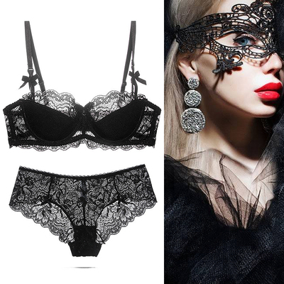 维多利亚的文胸套装性感蕾丝薄款透气聚拢调整型秘密内衣-淘宝网