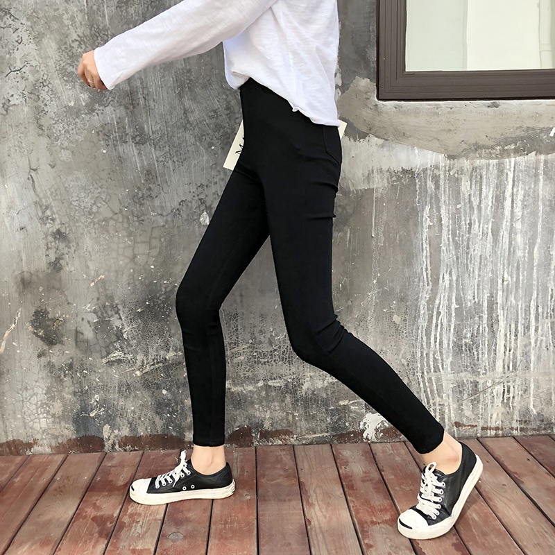 2017韓版新款黑色百搭緊身休閑打底褲外穿顯瘦小腳鉛筆長褲女學生