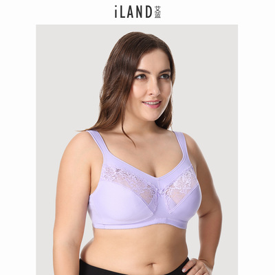 艾蓝大胸显小内衣缩胸超薄款全罩杯大码性感文胸无钢圈胖mm200斤-淘宝网