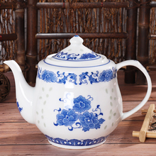Цзиндэчжэнь керамический чайник синий цвет фарфор изысканный холодный чайник