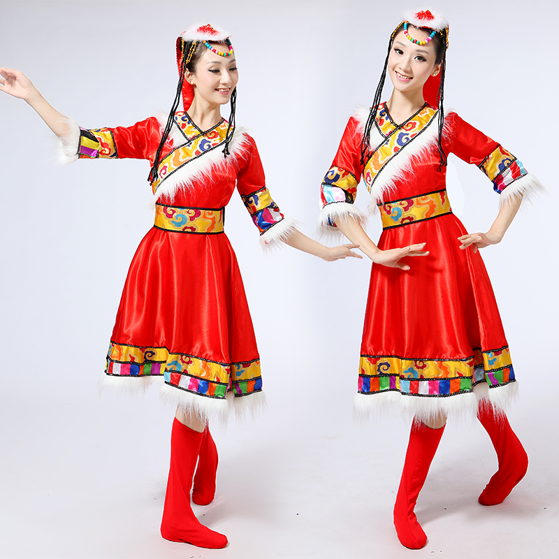新款藏族舞蹈服裝女 