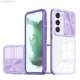 Tough Shockproof Phone Cases Covers Bumper Frame Double Glazed Tempered Glass Camera Lens Protection Slide Galaxy S23, Galaxy S23 Plus, Galaxy S23 Ultra,