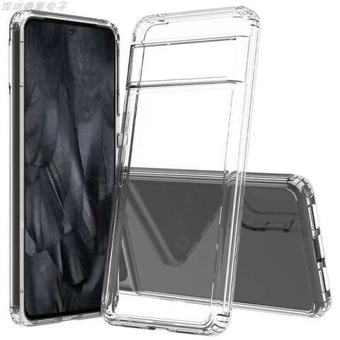 Transparent Clear Acrylic Scratch Of Anti Scratch Resistant Flower Soft TPU+PCAirbag 4 Corner Shock Absorbing 8, 8 Pro Google