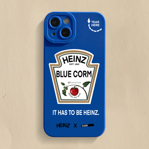 Blue — Heinz New Logo Silicone TPU 14, 13, 12 iPhone Case