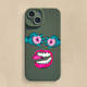 Funny Eyeball Illustration Phone Cases Covers Matte Silicone TPU iPhone 15, iPhone 14, iPhone 13, iPhone 12, iPhone 11