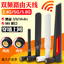 无线网卡WiFi6天线2.4G/5G双频路由器SMA天线 全向高增益10dbi