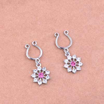 穿刺饰品性感乳夹无穿孔桃心镶钻乳环 乳头钉情趣饰品无杆乳钉-淘宝网