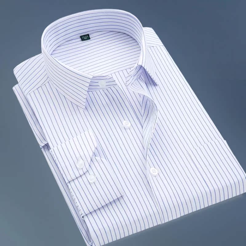 printemps shirt à manches longues pour hommes slim fit des jeunes entrepreneurs rayé mince chemise casual de la carrière professionnelle du travail robe printemps shirt à manches longues pour hommes slim fit des jeunes entrepreneurs rayé mince chemise casual de la carrière professionnelle du travail robe