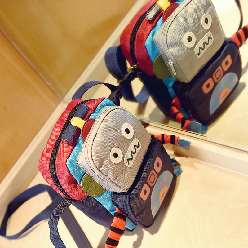 兒童包包 斜挎包 潮時尚 男童幼兒小挎包 韓國新品卡通機器人寶寶