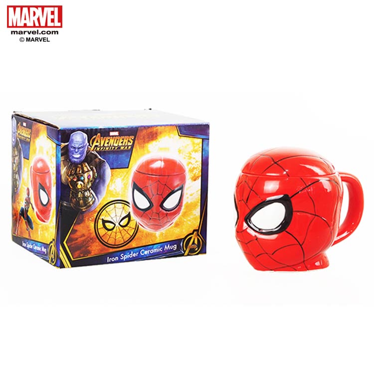 avenger league 3 spider man cute cartoon mug ceramic cup web red new office home cup