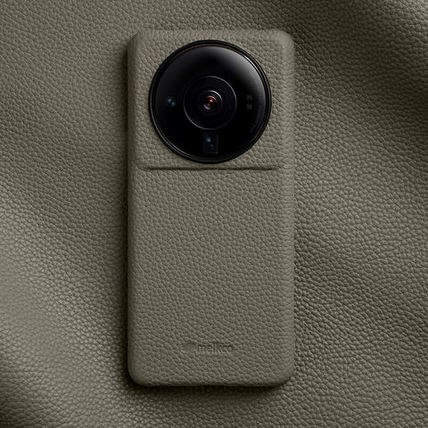 Gray — Melkco Genuine Leather Anti Slip Minimal 12S, 12S Pro, 12S Ultra Phone Case