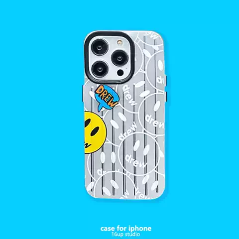 New Phone Cases Covers DREW Smiley Face  Rimowa Suitcase Stripes Trendy Fashionable iPhone 14, iPhone 13, iPhone 12