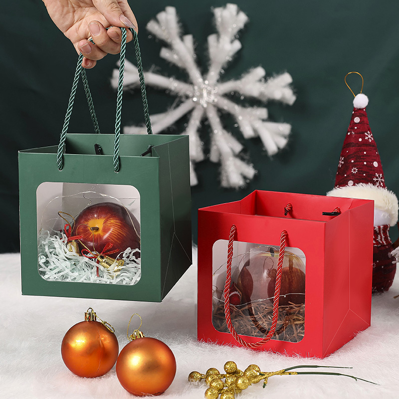 Christmas Eve Apple Gift Bag Christmas Eve Fruit Paper Bag Candy Small Gift Bag Creative Christmas Gift Bag