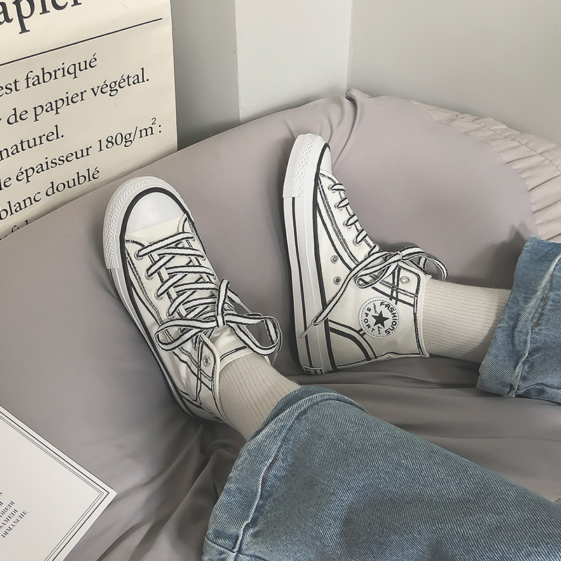fanny ha produits peints à la main de haut-dessus chaussures de toile de la femelle version coréenne de ulzzang chaussures de filles en 2019 chaussures nouvelles filles populaires de chaussures de fanny ha produits peints à la main de haut-dessus chaussures de toile de la femelle version coréenne de ulzzang chaussures de filles en 2019 chaussures nouvelles filles populaires de chaussures de