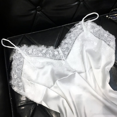 桑蚕丝吊带背心女夏 v领宽松蕾丝拼接真丝绸缎百搭大码上衣打底衫-淘宝网