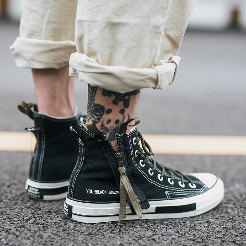 le printemps et l'automne mens respirant chaussures de personnalité sauvage chaussures de toile pour les couples occasionnels conseil chaussures d'étudiant coréen haut-dessus chaussures de marée le printemps et l'automne mens respirant chaussures de personnalité sauvage chaussures de toile pour les couples occasionnels conseil chaussures d'étudiant coréen haut-dessus chaussures de marée