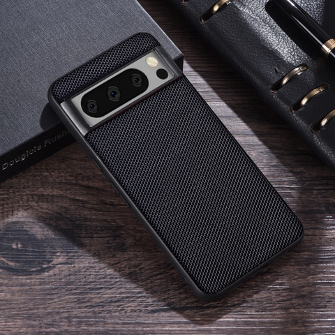 Black — Minimal Business Creative Weave Mesh Nylon 8, 8 Pro Google Pixel Phone Case