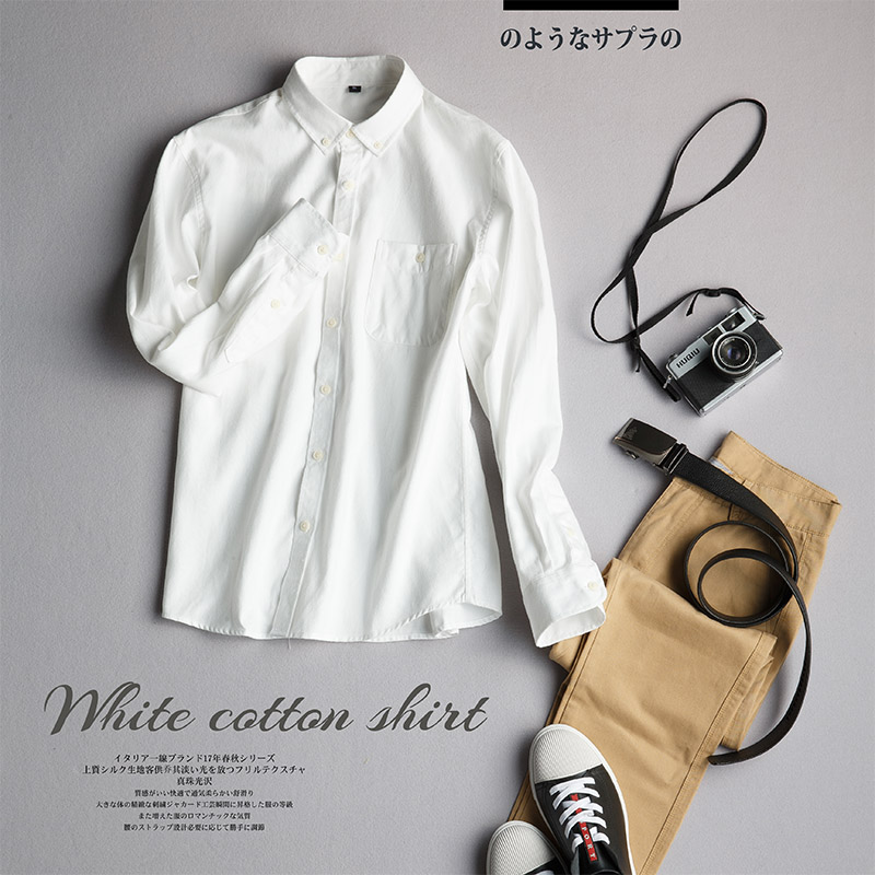 鼕季加絨加厚白襯衫男士保暖內搭打底襯衣青少年學生韓版長袖衣服