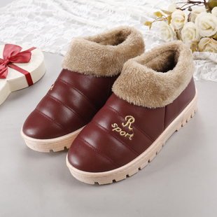 冬季新款包根棉拖鞋女棉鞋保暖防水居家毛毛拖鞋月子鞋加绒加厚