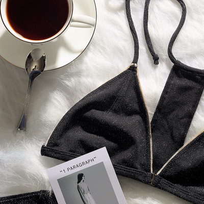 BOTHYOUNG性感三角杯前扣美背文胸bralette吊带胸罩细带小胸内衣-淘宝网