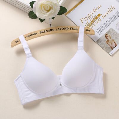 无痕100D光杯面纯白色百搭夏季大码透气薄款文胸无钢圈四排扣内衣-淘宝网