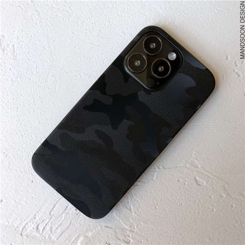 Black — Canvas Fabric 15, 14, 13 iPhone Case