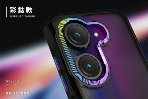 Titanium gradient — DEVILCASE Zenfone 9 Tough Shockproof Acrylic Transparent Clear High End Premium Phone Case