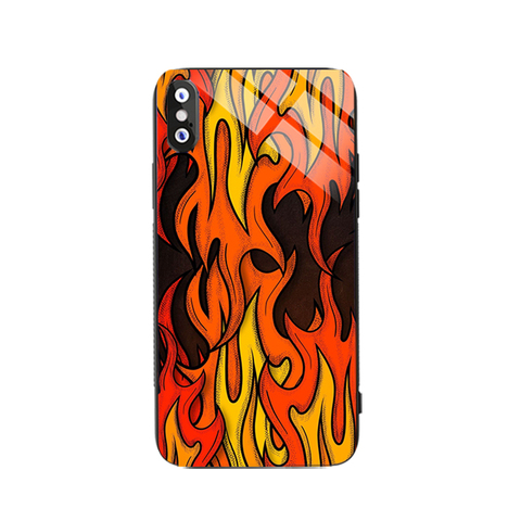 Red — Fire Drawing Illustration 15, 14, 13, 12, 11 iPhone Case