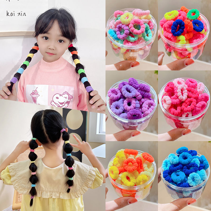 Children's Rubber Band Hair Tie Girl's Elasticity Is Good and Does Not Hurt Hair Towel Ring Baby Baby Head Rope Cute Headdress