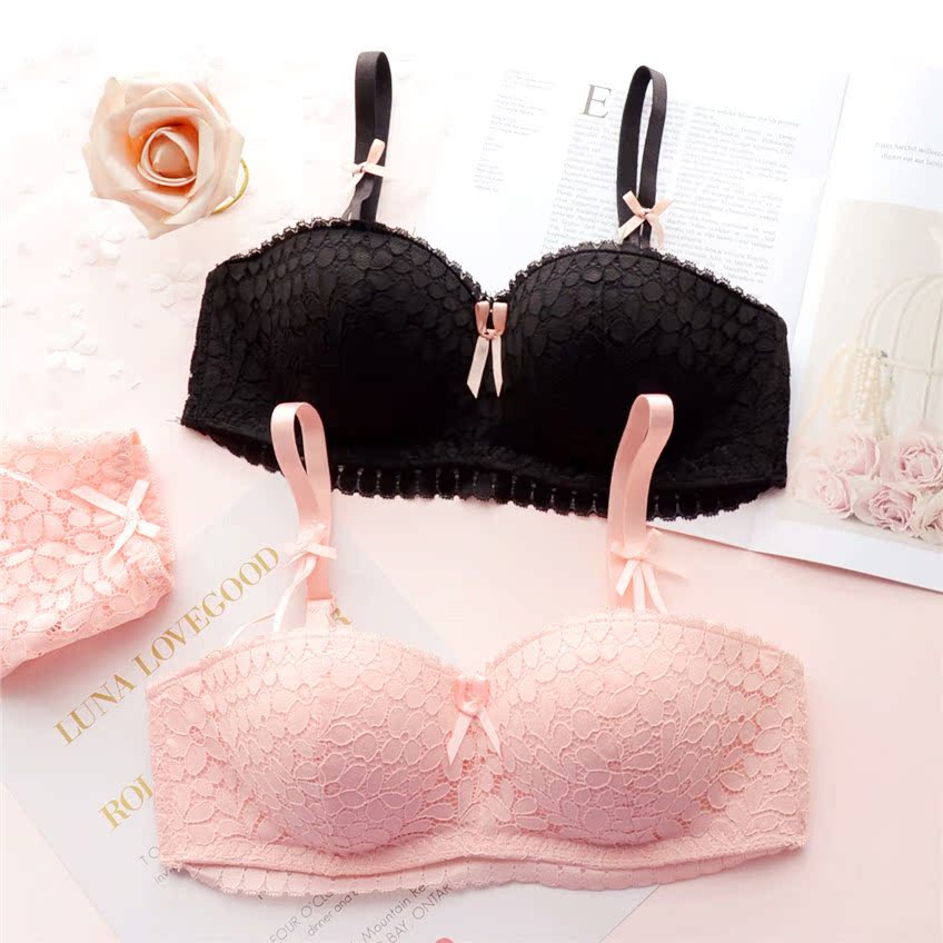 japonais de la dentelle de sous-vêtements féminins section mince sans jantes rassembler soutien-gorge de maillot de petite poitrine sexy de la pop, une demi-tasse respirant soutien-gorge japonais de la dentelle de sous-vêtements féminins section mince sans jantes rassembler soutien-gorge de maillot de petite poitrine sexy de la pop, une demi-tasse respirant soutien-gorge