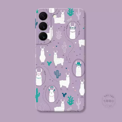 Llama Girls Phone Cases Covers Cute Illustration Galaxy S23, Galaxy S23 Plus, Galaxy S23 Ultra, Galaxy S22, Galaxy S22 Plus, Galaxy S22 Ultra, Galaxy S21, Galaxy S21 Plus, Galaxy S21 Ultra, Galaxy S20, Galaxy S20 Plus, Galaxy S20 Ultra,