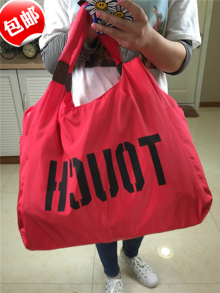 letters korean version of the single shoulder nylon leisure bag large - capacity cloth handbags shopping bags square dance travel bags