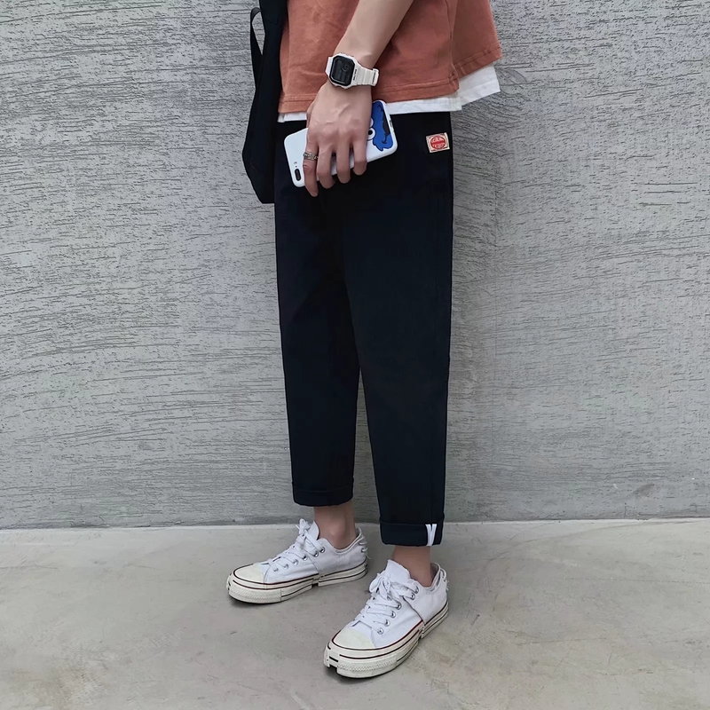 denim three quarter pants