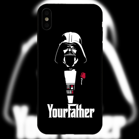 Star Wars New Darth Vader Your Father Illustration Matte Silicone TPU 14, 13, 12 iPhone Case