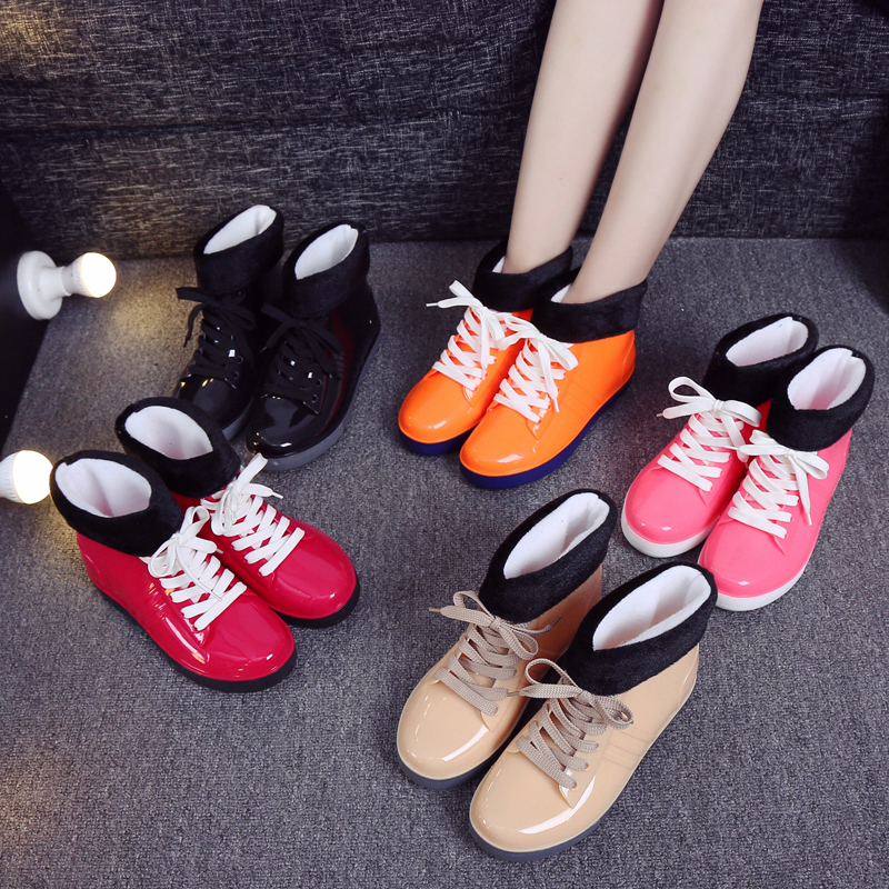 夏季雨鞋女 短筒韓國成人水靴 學生膠鞋水鞋女雨靴防滑雨鞋女加絨